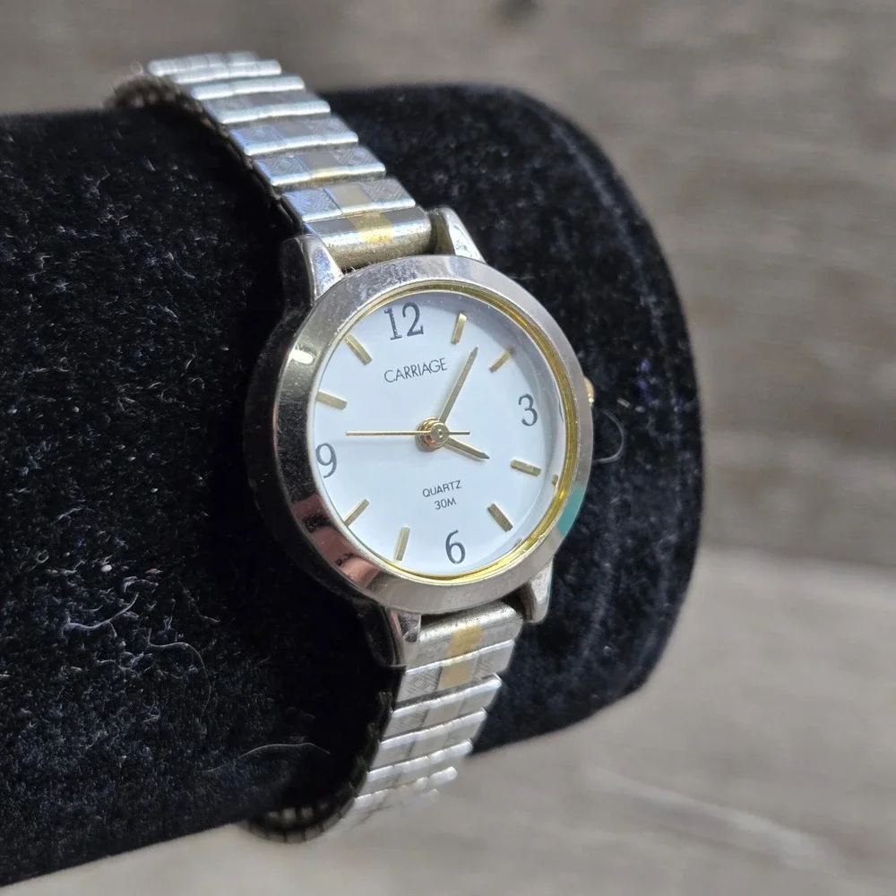 Carriage by Timex Women's Quartz Watch Two-Tone Expansion Band Water Resistant
